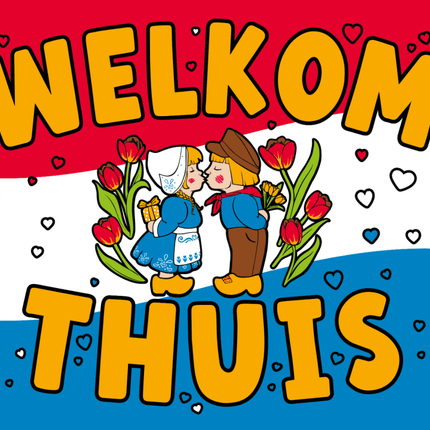 Welkom Thuis Gevelvlag Xxl 1,5m van Paper Dreams koop je bij Partywinkel