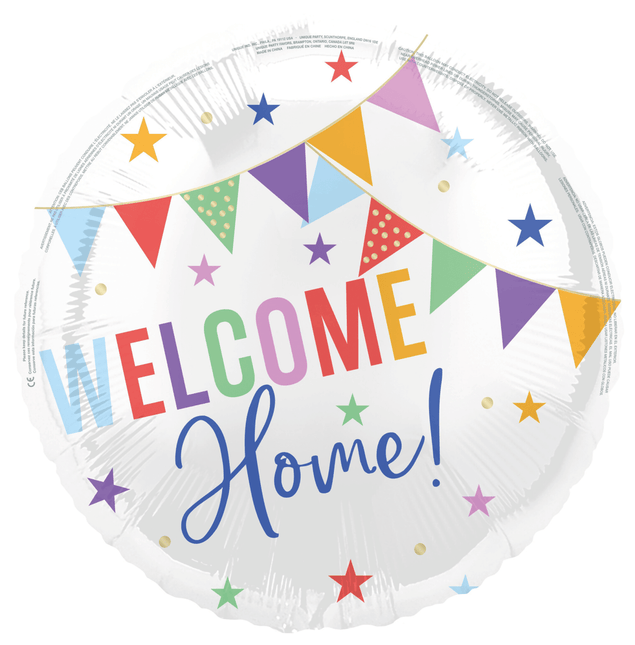 Welkom Thuis Helium Ballon Leeg 45cm van Unique koop je bij Partywinkel