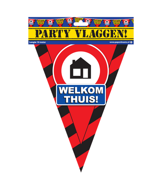 Welkom Thuis Slingers Verkeersbord 10m van Paper Dreams koop je bij Partywinkel