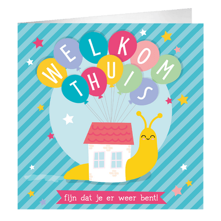 Welkom Thuis Wenskaart 23cm van Paper Dreams koop je bij Partywinkel