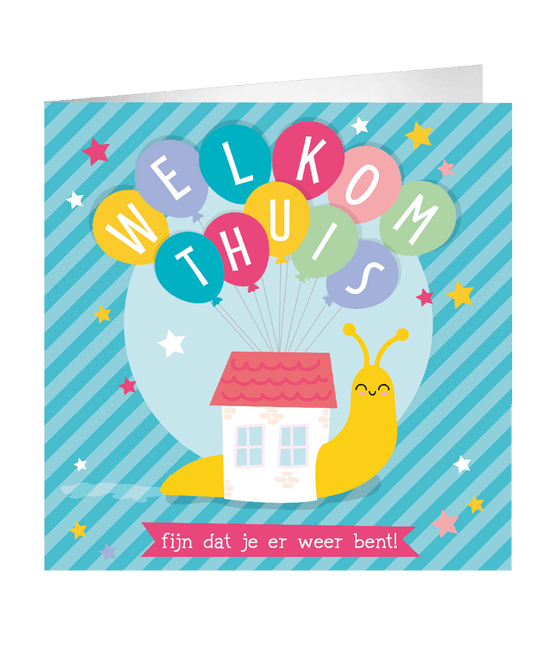 Welkom Thuis Wenskaart 23cm van Paper Dreams koop je bij Partywinkel