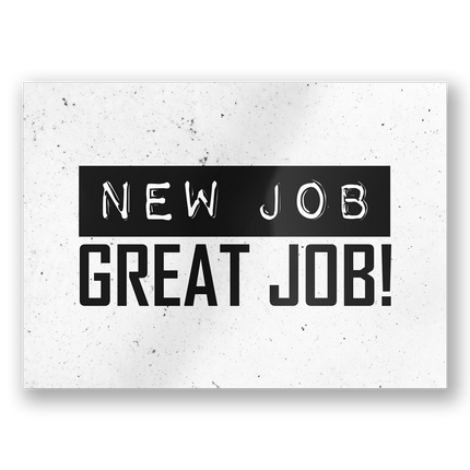 Wenskaart New Job 15cm van Paper Dreams koop je bij Partywinkel