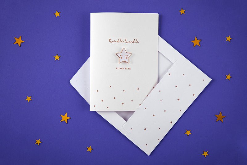 Wenskaart Twinkle Little Star 14,8cm van Partydeco koop je bij Partywinkel