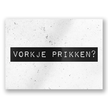 Wenskaart Vorkje Prik 15cm van Paper Dreams koop je bij Partywinkel