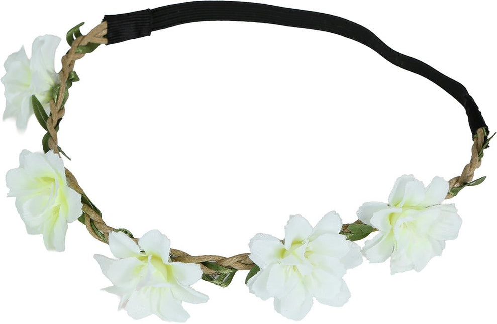 White flower crown van Fiestas Guirca koop je bij Partywinkel