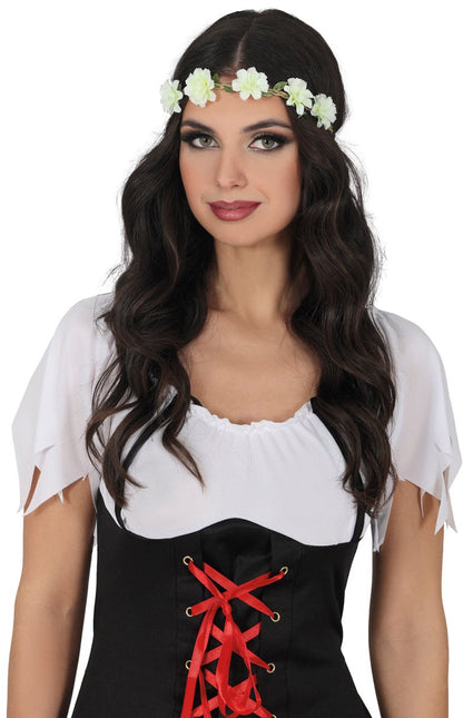 White flower crown van Fiestas Guirca koop je bij Partywinkel