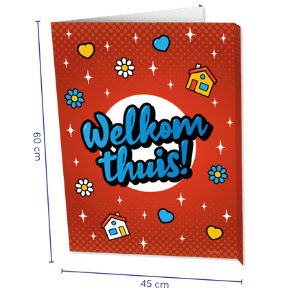 Window signs Welkom thuis cartoon 60cm van Paper Dreams koop je bij Partywinkel