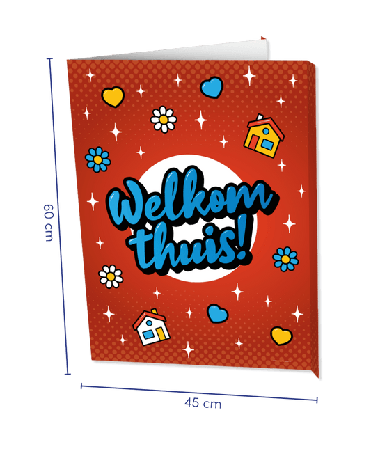 Window signs Welkom thuis cartoon 60cm van Paper Dreams koop je bij Partywinkel