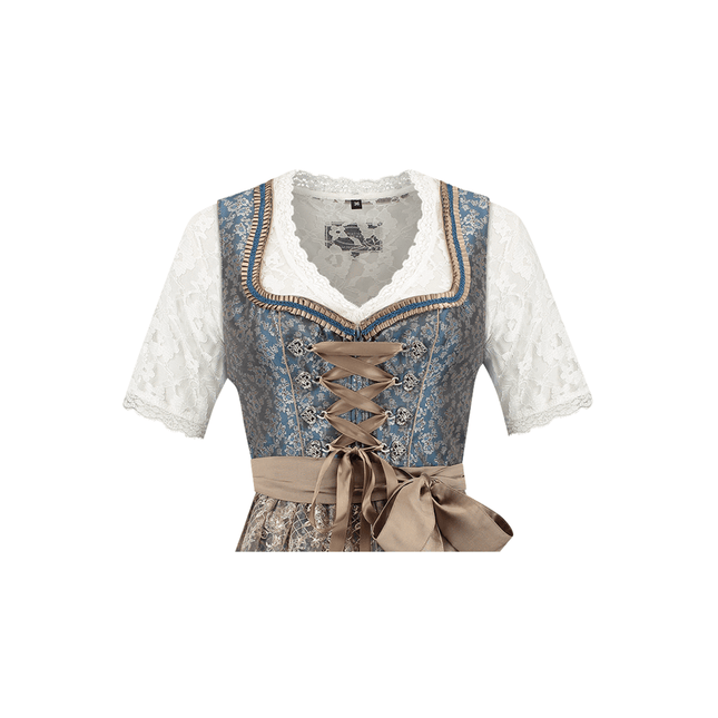 Wit Blauwe Dirndl Jurk Oktoberfest Roze Dames van Haus Huberts koop je bij Partywinkel