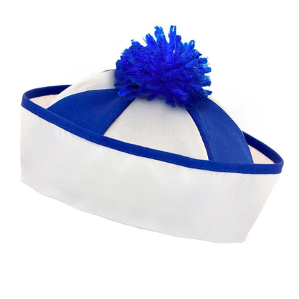 Wit Blauwe Muts Kapitein van Widmann koop je bij Partywinkel