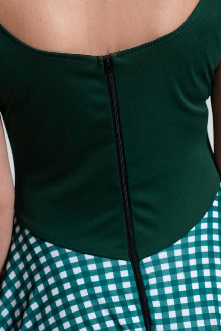Wit Groene Dirndl Jurk Oktoberfest Sara van Partychimp koop je bij Partywinkel