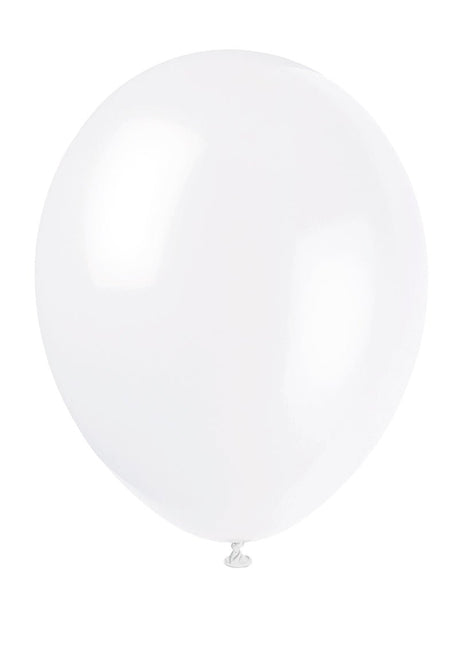 Witte Ballonnen 30cm 10st van Unique koop je bij Partywinkel