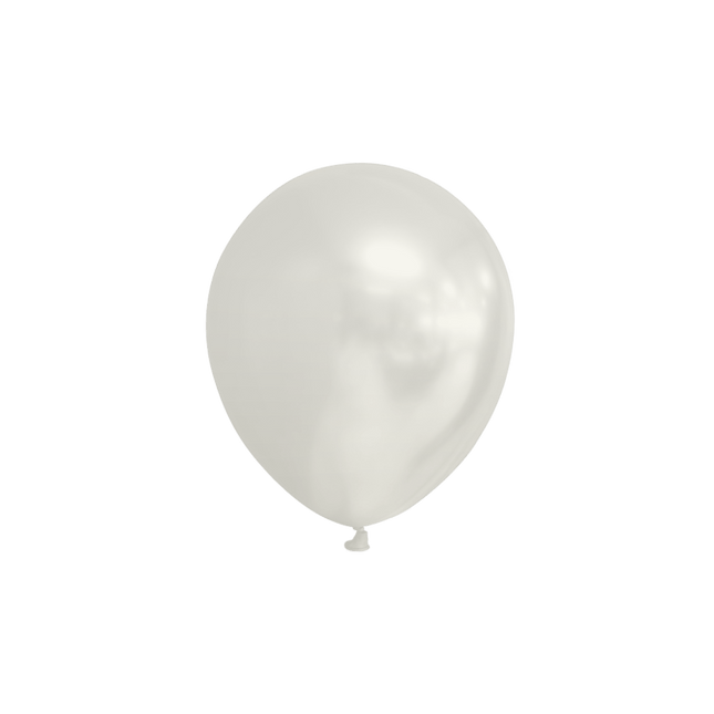 Witte Ballonnen Metallic 13cm 100st van WeFiesta koop je bij Partywinkel