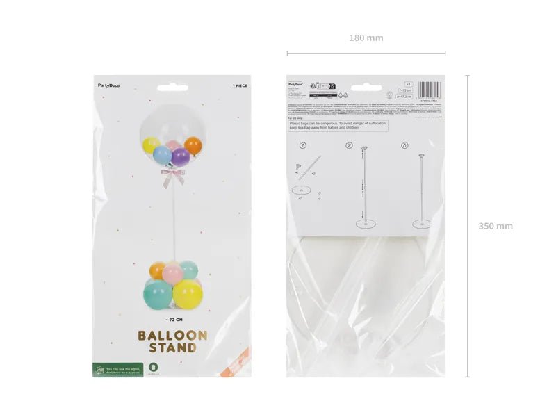 Witte Ballonnenstandaard Plastic 72cm van Partydeco koop je bij Partywinkel