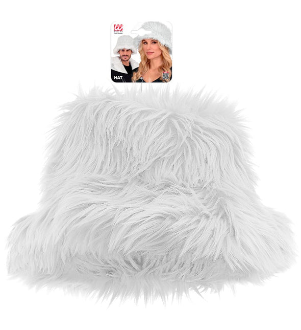 Witte Bucket Hat Pluche van Widmann koop je bij Partywinkel