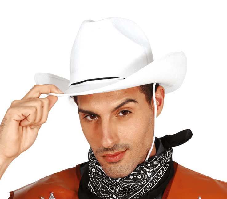 Witte Cowboy Hoed van Fiestas Guirca koop je bij Partywinkel