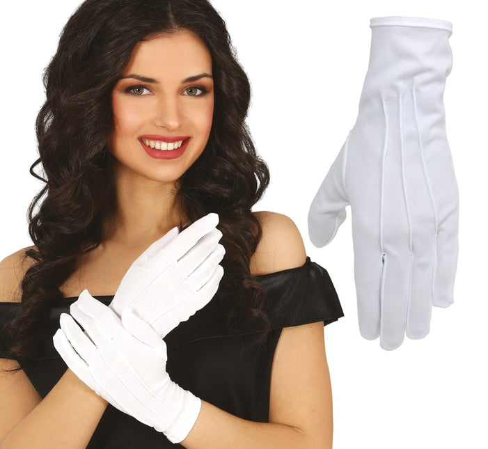 Witte Handschoenen 24cm van Fiestas Guirca koop je bij Partywinkel