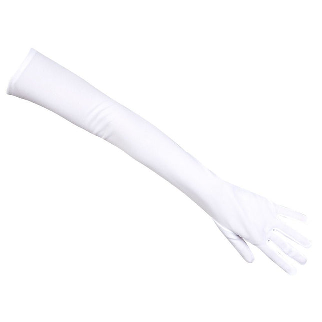 Witte Handschoenen Lang 40cm van Boland koop je bij Partywinkel