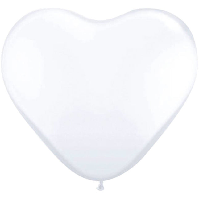 Witte Hartjes Ballonnen 30cm 8st van Folat koop je bij Partywinkel