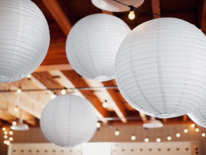 Witte Lampion Rond 25cm van Partydeco koop je bij Partywinkel