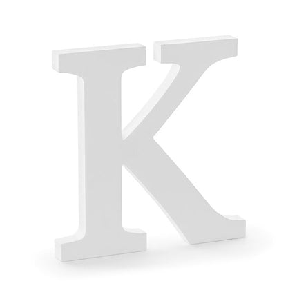Witte Letter K Hout 20cm van Partydeco koop je bij Partywinkel
