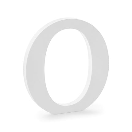 Witte Letter O Hout 20,5cm van Partydeco koop je bij Partywinkel