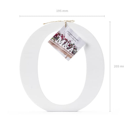 Witte Letter O Hout 20,5cm van Partydeco koop je bij Partywinkel