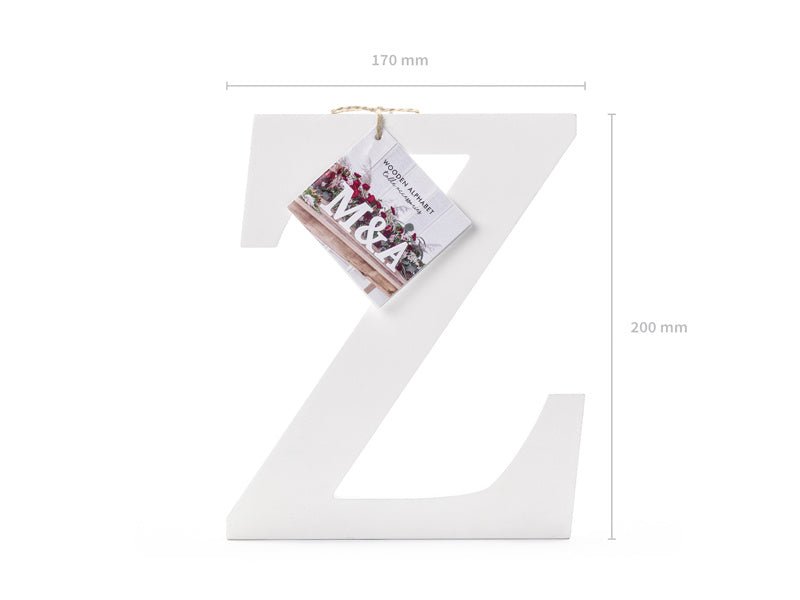 Witte Letter Z Hout 20cm van Partydeco koop je bij Partywinkel