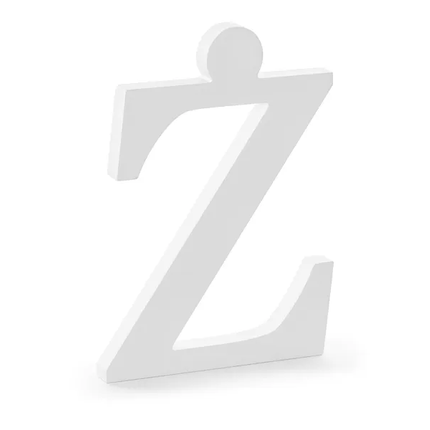 Witte Letter Z Hout 23cm van Partydeco koop je bij Partywinkel