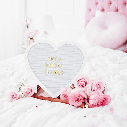 Witte Letterbord Hartje 31cm van Partydeco koop je bij Partywinkel