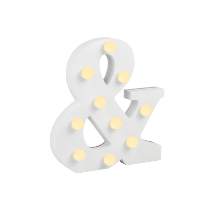 Witte Licht Letter & 16,5cm van Paper Dreams koop je bij Partywinkel