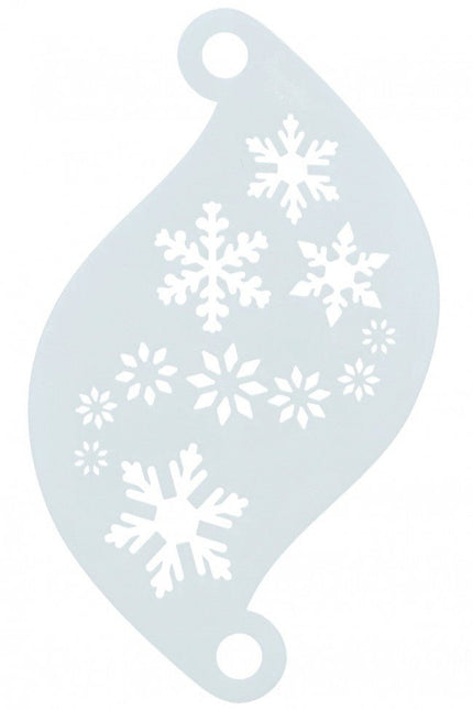 Witte Make Up Sjabloon Sneeuwlokjes van Superstar koop je bij Partywinkel
