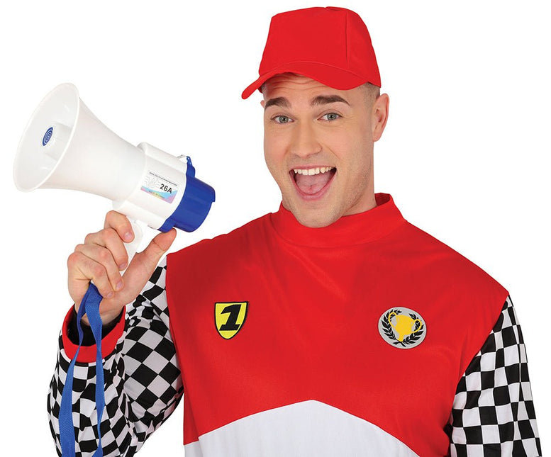 Witte Megafoon van Fiestas Guirca koop je bij Partywinkel