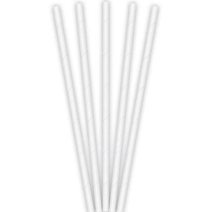 Witte Rietjes Papier 19,5cm 20st van Procos koop je bij Partywinkel