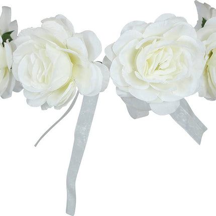 Witte Rozen Hoofdband van Fiestas Guirca koop je bij Partywinkel