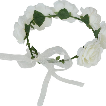 Witte Rozen Hoofdband van Fiestas Guirca koop je bij Partywinkel