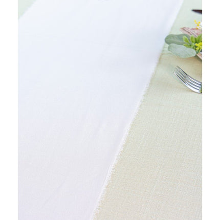 Witte Tafelloper Effen 5m van CHAKS koop je bij Partywinkel