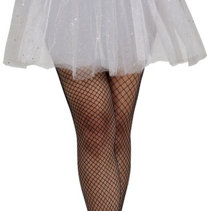 Witte Tutu Dames Glitter 40cm van Fiestas Guirca koop je bij Partywinkel