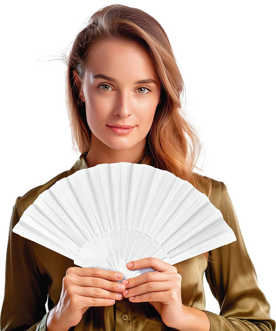 Witte Waaier van Fiestas Guirca koop je bij Partywinkel