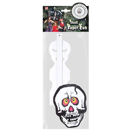 Witte Waaier Schedel 50cm van Widmann koop je bij Partywinkel