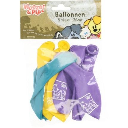 Woezel en Pip Ballonnen Feest 30cm 8st van Folat koop je bij Partywinkel