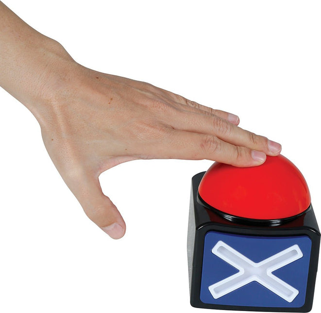 X Button Met Licht En Geluid 10cm van Fiestas Guirca koop je bij Partywinkel