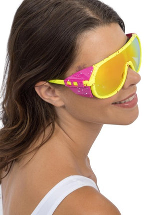 Geel Roze Retro Feestbril 15cm