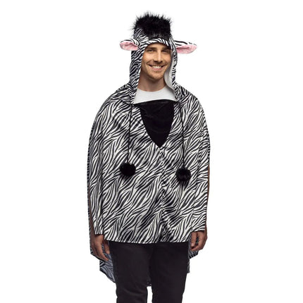 Zebra Poncho van Boland koop je bij Partywinkel