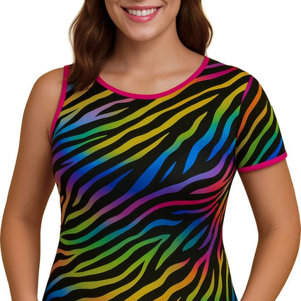 Zebra Shirt Gekleurd Dames van Fiestas Guirca koop je bij Partywinkel