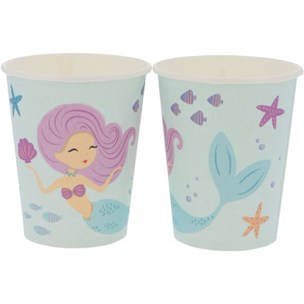 Zeemeermin Bekers 250ml 8st van Folat koop je bij Partywinkel
