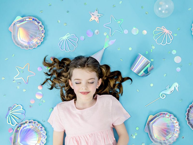 Zeemeermin Feesthoedjes 18cm 6st van Partydeco koop je bij Partywinkel