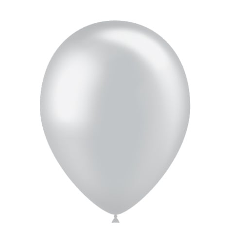 Zilveren Ballonnen Metallic 25cm 10st van Balloonia koop je bij Partywinkel