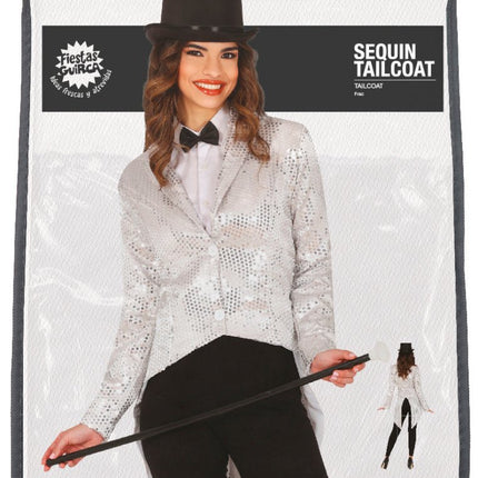 Zilveren Blazer Dames Pailletten van Fiestas Guirca koop je bij Partywinkel
