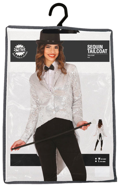 Zilveren Blazer Dames Pailletten van Fiestas Guirca koop je bij Partywinkel